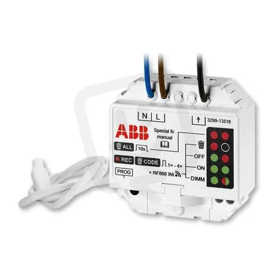 ABB Přístroj Rf 3299-13518 Modul přijímače RF,stmívací pro LED žárovky,vestavný Nakupujte Hned