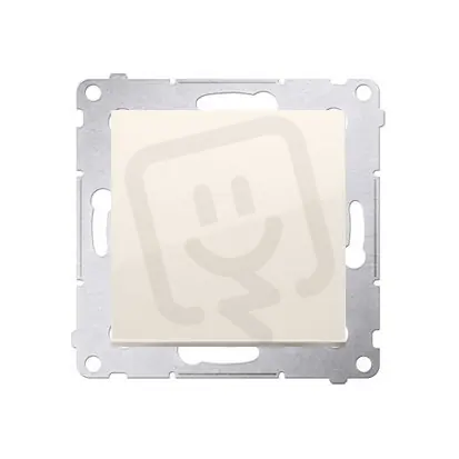 Sezónní Sleva Spínač jednopólový, řazení 1, (strojek s krytem)10AX, 250V~ 250V krémová