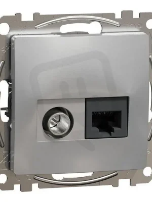 Nejlepší Cena Sedna D/E Datová zásuvka RJ45 kat.6 UTP+TV individuální Aluminium SCHNEIDER