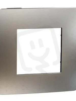 Krycí rámeček NOVÁ UNICA STUDIO METAL jednonásobný, White Aluminium/Černý Sezónní Sleva