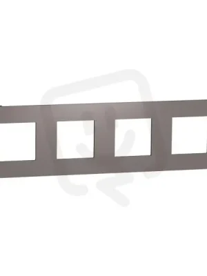Krycí rámeček NOVÁ UNICA STUDIO COLOR čtyřnásobný, Chocolate/Černý Sezónní Sleva