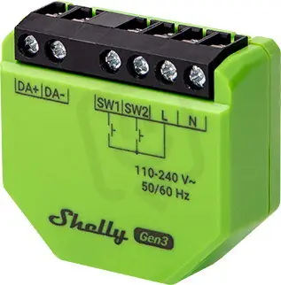 Stmívací modul SHELLY DALI DIMMER GEN3 pro svítidla DALI, WiFi, Bluetooth Tovární Cena