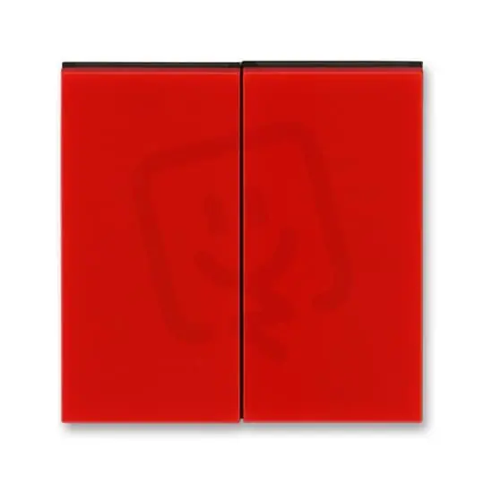 Značkový Kryt spínače ABB LEVIT dělený červená/kouřová černá 3559H-A00652 65