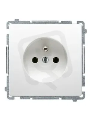 Zásuvka jednonásobná s uzemněním, s clonkami, 16 A, 250 V~, bílá BMGZ1CZ.01/11 Speciální Cena