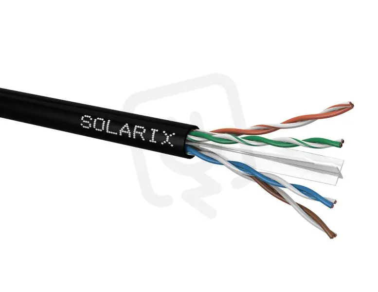 Venkovní instalační kabel CAT6 UTP PE Fca 500m/cívka černý SOLARIX 27655193 Sleva