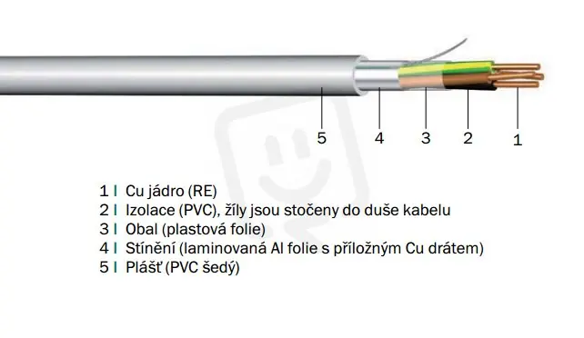 Silový kabel pevný JYTY-O 14X1 Nízká Cena