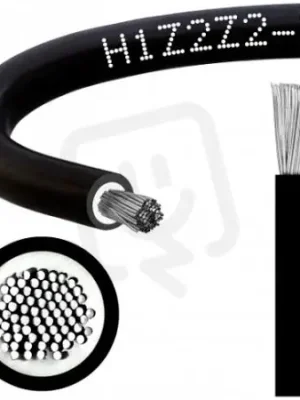 Aktuální Solar kabel H1Z2Z2-K 10 černá (fotovoltaický solární kabel)