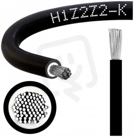 Aktuální Solar kabel H1Z2Z2-K 10 černá (fotovoltaický solární kabel)