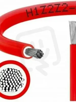 Solar kabel H1Z2Z2-K 10 červená (fotovoltaický solární kabel) Zlevněný