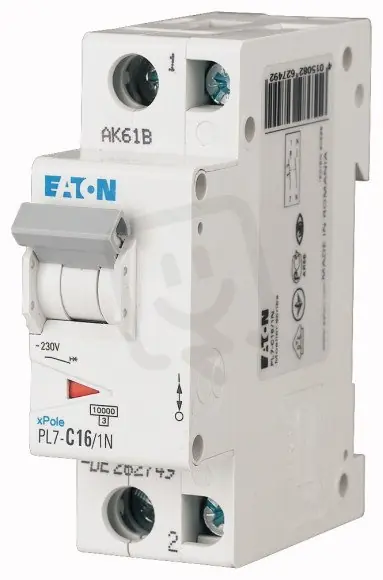 Jistič PL7-B16/1N, char B, 1+N-pólový, 10kA, 16A EATON 262740 Poslední Šance