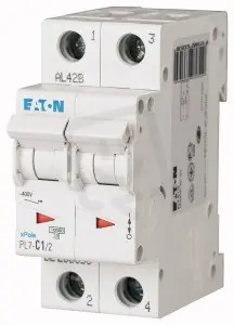 Jistič PL7-C1/2, char C, 2-pólový, 10kA, 1A EATON 263353 Výprodej