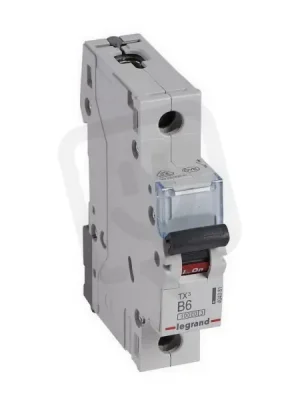 TX3 JISTIČ, 1 PÓLOVÝ, CHAR. B, 6A 10000A LEGRAND 404081 Horká Nabídka