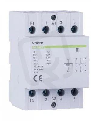 Instalační stykač NOARK 107022 EX9CH40 40 A, ovl. 230V, 3NO+1NC Objednat Nyní