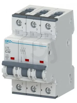 LTE-50B-3 Jistič In 50A,Ue AC 230/400V/DC 216V, ch.B, 3pól, 6 kA OEZ 41937 Dokud Zásoby Vydrží