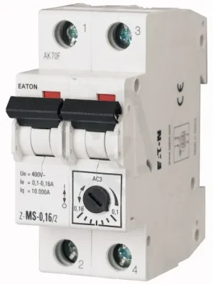 Značkový Z-MS-2,5/2 Spínač motorů 2-pól (pro 1-fáz motory) 1.60-2.50A EATON 248395