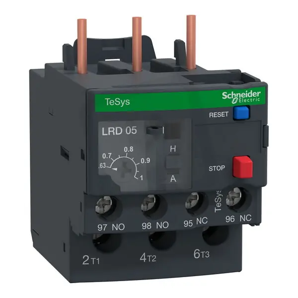 Super Cena Schneider LRD05 Jisticí nadproudové relé tř.10A, pro Stykače D09-D38, 0,63-1A
