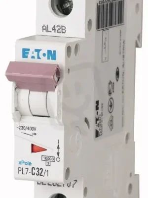 Vysoce Kvalitní Jistič PL7-D32/1, char D, 1-pólový, 10kA, 32A EATON 262719