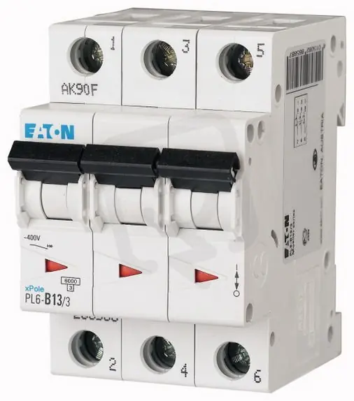 Ihned K Objednání Jistič PL6-C13/3 char C, 3-pólový, 6kA, 13A EATON 286600