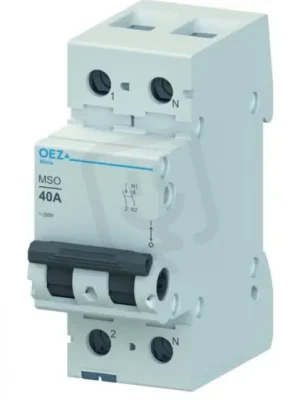MSO-20-1N Vypínač In 20 A, Ue AC 250 V, 1+N-pól OEZ 42328 Jen Po Omezenou Doba