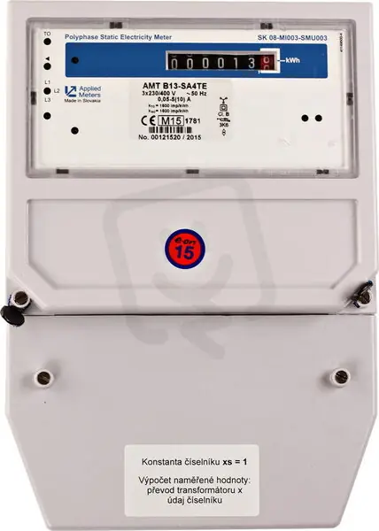 Akční Cena Elektroměr AMT B13 SA4T x/5A CZ CEJCH, úř. ověř., xs=1, E416