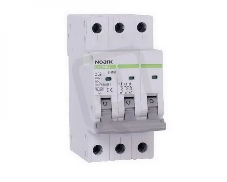 Úzký instalační jistič NOARK 110746 EX9B40J 40,5 mm, 6 kA, char. B, 10 A, 3-pól Hit Sezóny