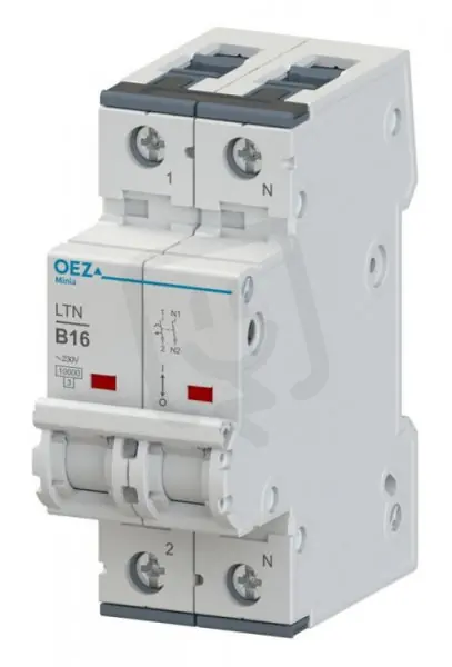Autentický LTN-6B-1N Jistič In 6A,Ue AC 230V/DC 72V, ch.B, 1+N-pól, 10 kA OEZ 41681