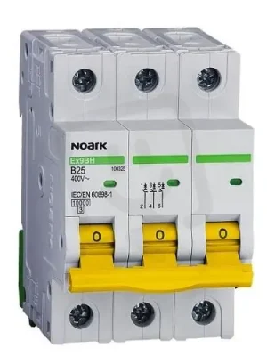 Instalační jistič NOARK 100409 EX9BH 10 kA, char. C, 6 A, 3pól Cenově Výhodný
