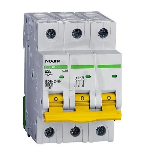 Instalační jistič NOARK 100409 EX9BH 10 kA, char. C, 6 A, 3pól Cenově Výhodný