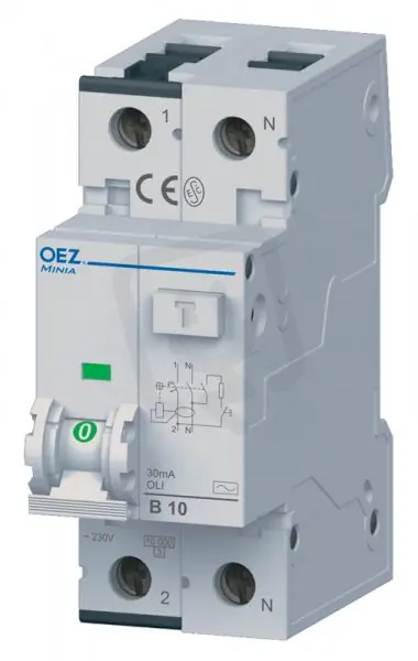 OLI-20B-1N-030A Proudový chránič s jističem 20A B 30mA 1+N 10kA typ A OEZ 38295 Finální Výprodej