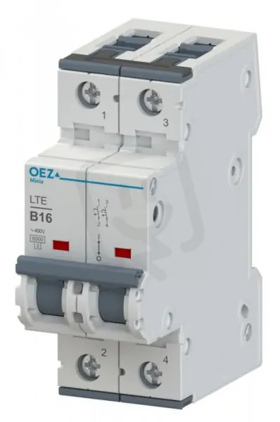 Expresní Doručení LTE-50C-2 Jistič In 50A,Ue AC 230/400V/DC 144V, ch.C, 2pól, 6 kA OEZ 41924
