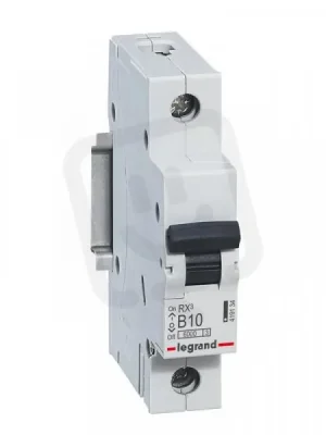 RX3 JISTIČ, 1 PÓLOVÝ, CHAR. B, 10A 6000A LEGRAND 419134 Nízká Cena