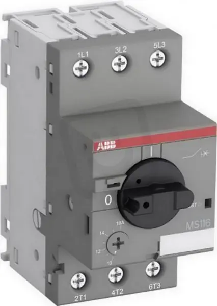 Motorový spouštěč MS116-6,3 4-6,3A, 2,2kW ABB 1SAM250000R1009 Rychlé Dodání