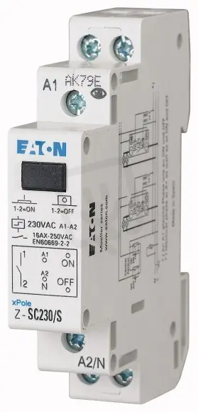 Výprodej Z-SC230/S Impulsní relé centrální ovládání 230V AC 1zap. kontakty 16A 265299