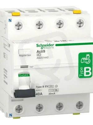 Proudový chránič iID 4P 40A 30mA typ B-EV 400V SCHNEIDER A9Z51440 Tovární Cena