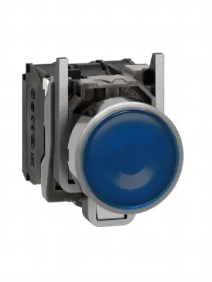Finální Výprodej Schneider xB4BW36B5 Ovládač stiskací prosvětlený,lícující,1 Z+1V,24V,modrý
