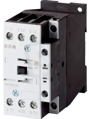 Objednat Nyní DILM25-01-EA(RDC24) Výkonový stykač 25A/11kW AC-3 45A AC-1 3pól + 1V 24V DC