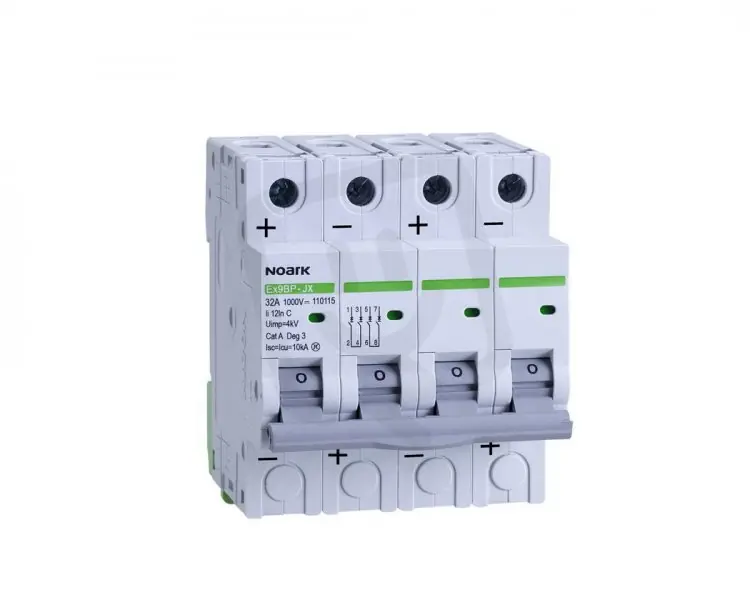 Přímo Od Výrobce Instalační jistič NOARK 110112 EX9BP-JX(+) 10 kA, char. C, 16 A, 1000 V DC, 4pól