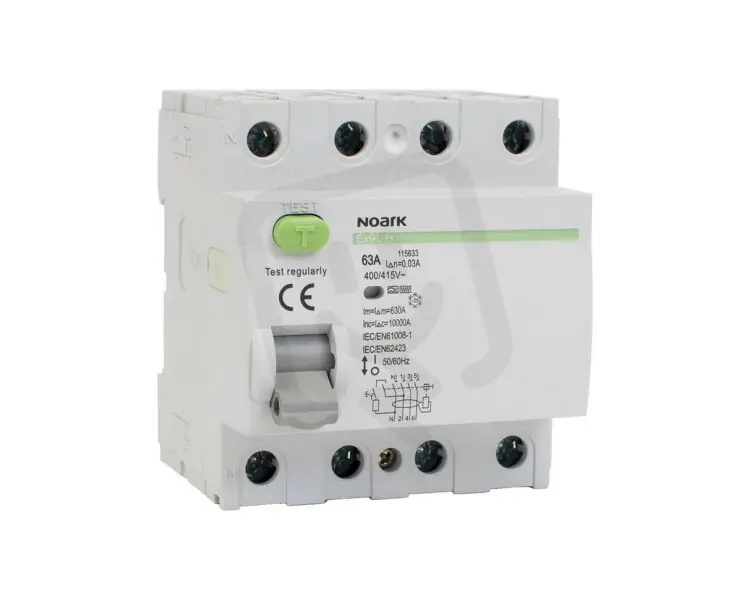 Proudový chránič NOARK 115636 EX9L-H 10kA, 4P, 63A, 100mA, typ F Must-Have