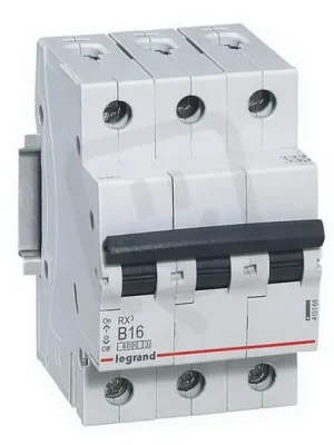 RX3 JISTIČ, 3 PÓLOVÝ, CHAR. B, 16A 6000A LEGRAND 419169 Vrácení Zdarma