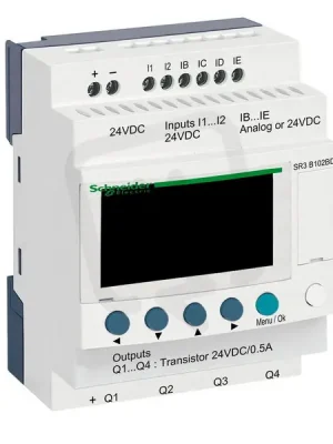 Schneider SR3B102BD ZL MODULAR 24VDC s hod 6DI(4AI)/4TO Autentický