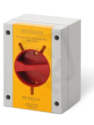 Nejlepší Volba Průmyslový spínač ISOLATOR plastový 40A 4P IP65 emergency SCAME 590.EM4015