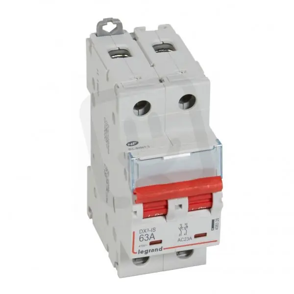 Akční Cena DX3 VYPÍNAČ 2P 63A 400V S MOŽNOSTÍ DÁLKOVÉHO VYPNUTÍ LEGRAND 406528