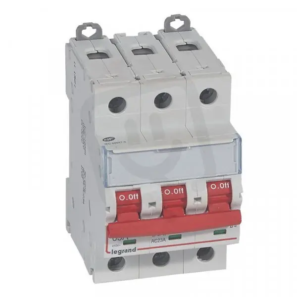 DX3 VYPÍNAČ 3P 63A 400V S MOŽNOSTÍ DÁLKOVÉHO VYPNUTÍ LEGRAND 406536 Omezená Nabídka