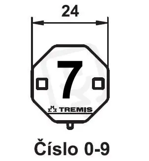 Vrácení Zdarma Štítek označení č.7 (plast) TREMIS VS030