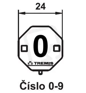 Štítek označení č.0 (plast) TREMIS VS045 Ihned K Objednání