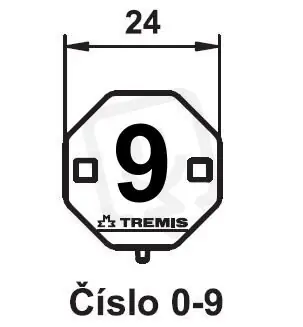 Štítek označení č.9 (plast) TREMIS VS040 Must-Have
