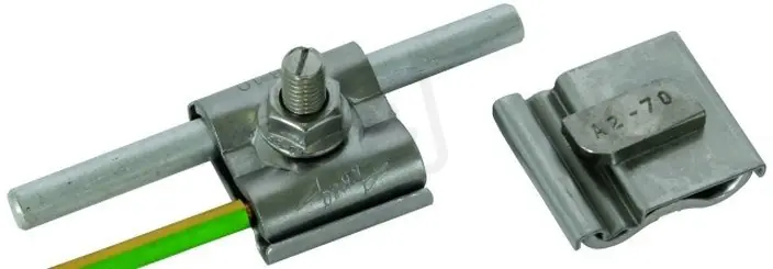 Uzemňovací svorka UNI nerez pro prům. 8-10mm a vodič 4-50 mm2, šroub M8 a matice Hit Sezóny