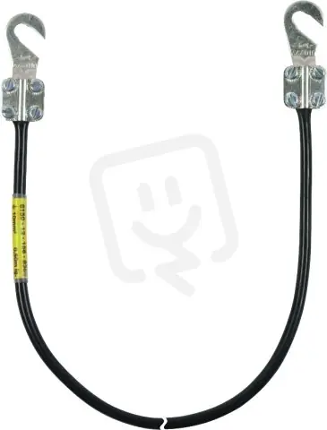 Levný Uzemňovací vodič 10mm2/L 30,0m černý se dvěma otevřenými kabelovými oky M8/M10