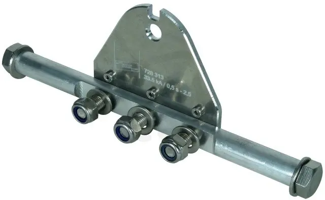 Fázová připojovací deska 3-pólová s B 13 mm s kulatým čepem D 20 mm délka 305 mm Vysoce Kvalitní