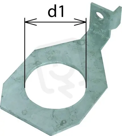 Objednat Nyní Připojovací třmen IF 1 úhlový Průměr otvoru d1 48 mm DEHN 923348